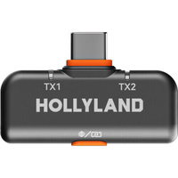 Hollyland LARK M2S Wireless Receiver with USB-C Connector for Mobile Devices (2.4 GHz, Shine Charcoal)